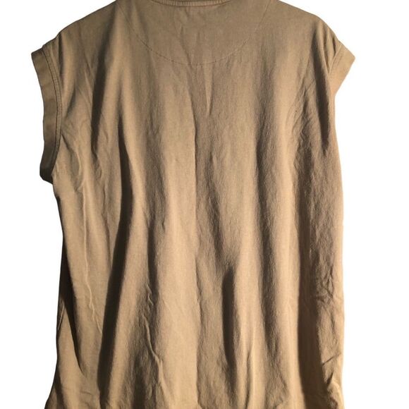 Walls Workwear Men’s Tan Sleeveless Shirt Size XL 100% Cotton - Picture 4 of 4